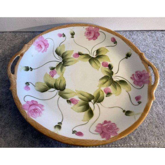 Vintage Decorative Hand Painted Plate   Nippon China E-OH  9.5 Inches   # 1382 - Picture 1 of 2